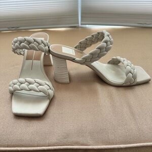 Dolce Vita Braided Strap Cream Heels Size 8